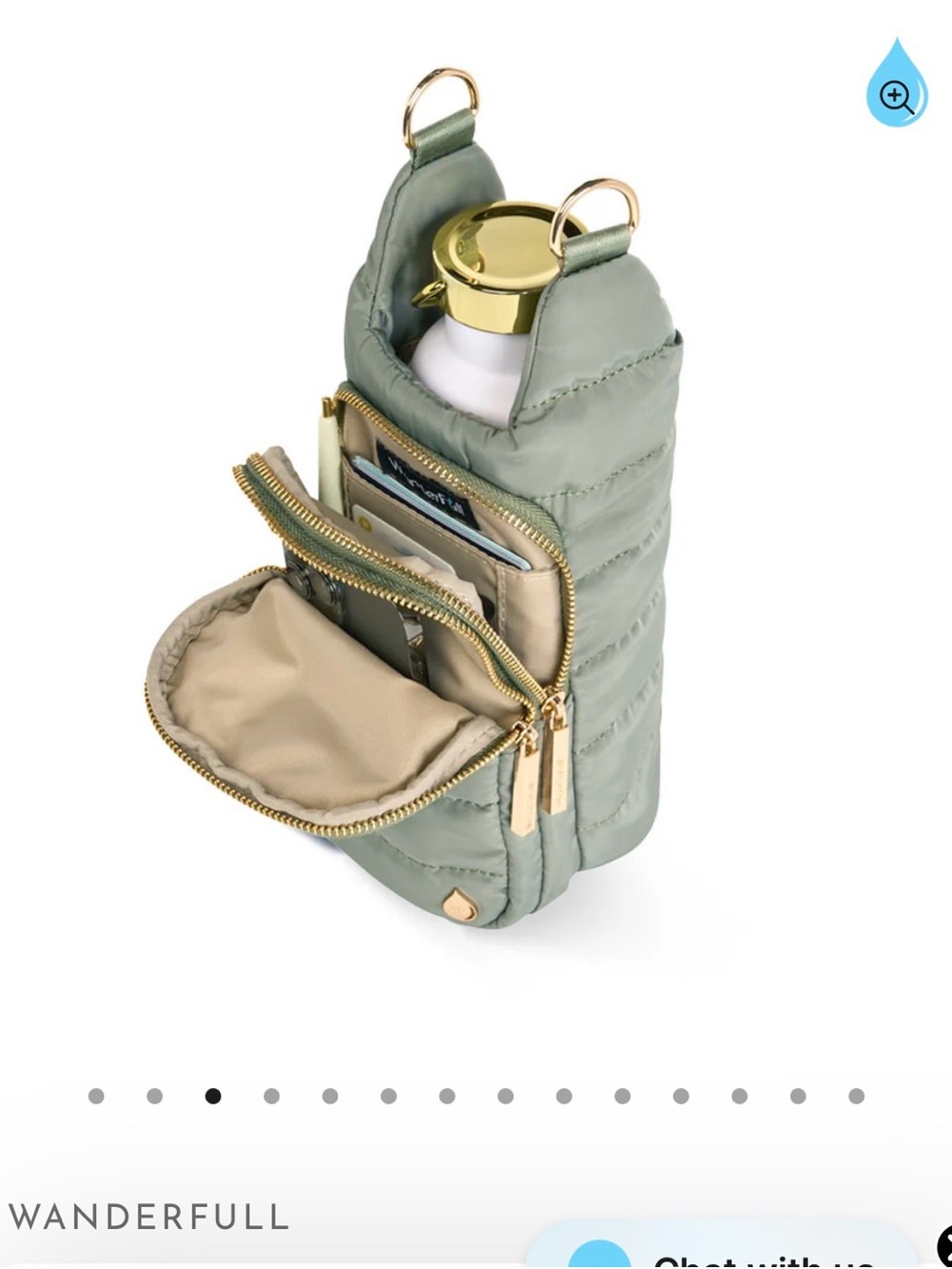 Wanderful Glossy Green Hydrobag with custom strap